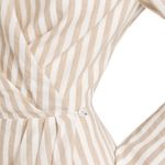 NANUSHKA Esma Cotton Linen Striped Wrap Open Back Mini Dress Size S NWT Photo 3