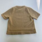 ZARA Tan Short Sleeve Knit Sweater Top Women’s Medium Photo 1