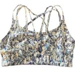 Gap Fit MED Impact Blue White Sports Bra CrissCross Size Med GUC #4379 Photo 0