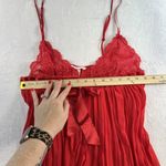 Victoria's Secret Babydoll L Large Cami Top Lace Pleated Lingerie Satin Bow Red Photo 9
