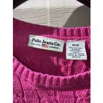 Ralph Lauren Polo Jeans Co Sweater Womens M Medium Pink Cable Knit Photo 2