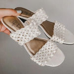 Life Stride  | White Strappy‎ Slip On Heels 6 Photo 0