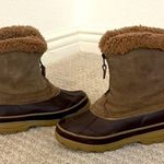 Alpine Design Brown Storm Sherpa Lined Zip Up Duck Boots Photo 2