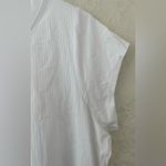 Aerie OFFLINE By  Real Me Henley Neck Cropped T- Shirt White Button Size XL Photo 3