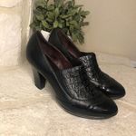 Clarks Indigo by  black leather/patent leather low booties sz 10 Photo 2