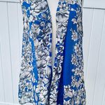 Susan Graver  Blue & White Polyester Sheer Vest Photo 3