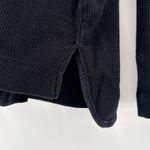 Anthropologie  Black Oversized‎ Waffle Knit Crew Neck Long Sleeve Top Size XS Photo 2