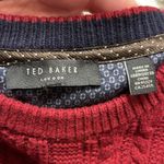 Ted Baker Women's  Red Valentine Wool Blend Cable Knit Jumper Sweater Size Small Photo 6