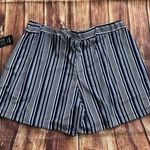 Robert Louis Women’s Striped Tailored Shorts Blue and White Size Petite Large Photo 6