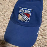 NHL NY New York Rangers Women’s Sequin Baseball Cap Blue Photo 0