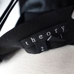 Theory  Chanesa Black Velvet Satin Silk-Blend Strapless Mini Cocktail Tube Dress Photo 12