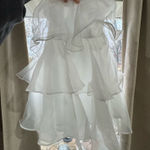 Billy J white ruffle mini dress, size S (8 AU) Photo 0