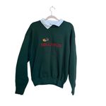 Branson Grandma Green Collared Christmas Sweater‎ Size Large Santa Sleigh Photo 3
