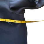 Tibi  Structured Crepe Button Detail Shift Dress Navy Size 4 Career Cocktail EUC Photo 6