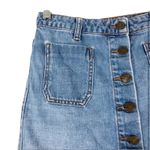 Urban Outfitters  Denim Raw Hem Button Down Skirt Photo 1