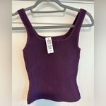 Babaton Aritzia Sculpt Knit Square-neck Tank Dewberry Purple Photo 1