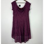 City Studio Dress 22W Purple Lace Off Shoulder Hi Photo 5