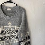 Source Unknown New‎ In Sweater Womens Small Gray Aztec Geometric Pullover Crewneck Soft Knit Photo 1