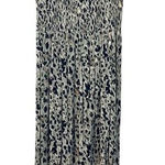 Mystree  Womens Animal Print Smocked Slit Summer Maxi Dress Black‎ Green Large Photo 0