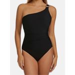 New. Black one shouldered one piece swimsuit. Size 10. Retails $164 Photo 5
