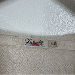 Faherty  Cream Slub Cotton Hoodie Size Medium Photo 2
