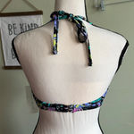 Coastal Blue  black floral bikini halter top Photo 11