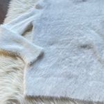 Free Press White Fuzzy Sweater Photo 3