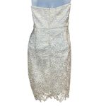 MM Couture Miss Me White Strapless Lace Mini Dress Medium Wedding Cocktail Photo 2