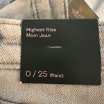 Wild Fable Women's Highest Rise Light Blue Distressed Mom Jeans - Size 0 - NWT Photo 2