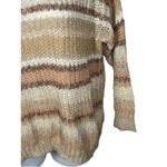 American Eagle  Oversized Striped Chunky Knit Sweater Crewneck Size Small Photo 4