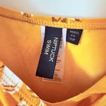 Niptuck Swim Women’s Size 12 Floral Plunge Ruched Padded Swimsuit Tummy Shaper Yellow Photo 2