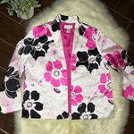 draper's & damon's Draper’s & Damon’s pink floral 100% silk blazer sz 12 Photo 0