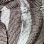 Free People Beach Striped Gray and White Oversized Sweater XS Photo 2