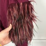 Alfani  Plus Size Faux-Fur-Cuff Mock Neck Tunic Red Sweater Top XL Holiday Winter Photo 5