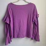 Sundry Tiered Double Ruffle Long Sleeve Tee PURPLE Photo 6