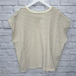 Pistola  Trina Muscle Tee Cream Sable Stripe Size L Cap Sleeve Boxy Fit Photo 8