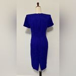 Maggy London Vintage  100% Silk Royal Blue Short Sleeve Dress Sz 8 Photo 2