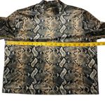 Carmen Marc Valvo Snake Print Long Sleeve Top Size S Mock Neck Cropped Photo 6