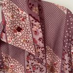 Miss Mickey Vintage Sportswear 60s 70s Butterfly Collar Dust Mauve Pink Shirt Size XL Photo 4