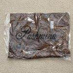 NEW  Scarf Wrap Tassles Black Brown 55% Pashmina 45% Silk SEALED Photo 4