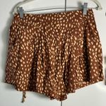 Free People Brown and Cream High Waist Shorts Photo 3