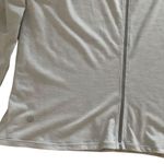 Lululemon  long sleeve shirt Sz 8 grey striped round neck thumbholes stretch top Photo 4