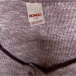 Bongo Purple Long Sleeve Crop Button Down Top Photo 2