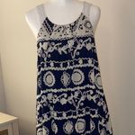 Blu Pepper Navy and Cream Boho Patterned Sleeveless Dress Photo 1