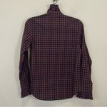 Tuckernuck  APOF Navy Plaid Ruffle High Neck Button Down Shirt‎ Size XS Photo 5