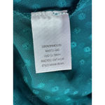 Black Rainn Teal Sheer Blouse Swiss Dot Boho Peasant Top Romantic Women's Large Photo 7