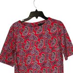 Banana Republic  Paisley Print Midi Shift Dress Women Size 4 Short Sleeve A Lined Photo 1
