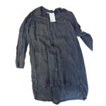 Alexander Wang T by  Sheer Silk Blend Tunic Shirt – Black (Size S) Photo 0