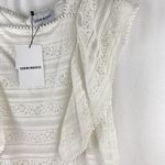 Sabina Musayev Libi Dress Ivory Lace Overlay Flutter Sleeve Ruffle Hem Fairycore Size M Photo 9