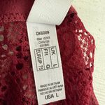 DKNY  Mixed Cases Lace & Mesh Romper Crimson Womens Large Teddy Lingerie Photo 6